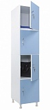Шкаф для раздевалок WL 14-40 голубой/белый фото