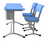 Школьный двухместный комплект пластик ШСТ14 и ШС01 фото